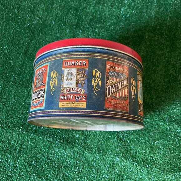 Pure Quaker Oats Limited Edition 1983 Vintage Tin Can Storage w/ Cookie Recipe - Picture 7 of 12